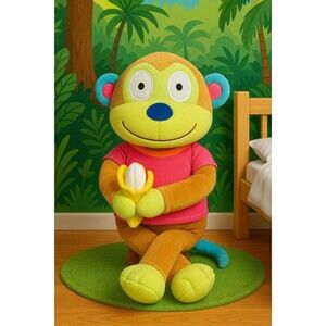 RARE 2008 ALEX Plush Banana Monkey Stuffed Animal Toy –  Hands